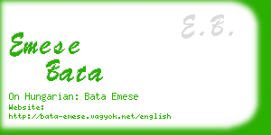 emese bata business card